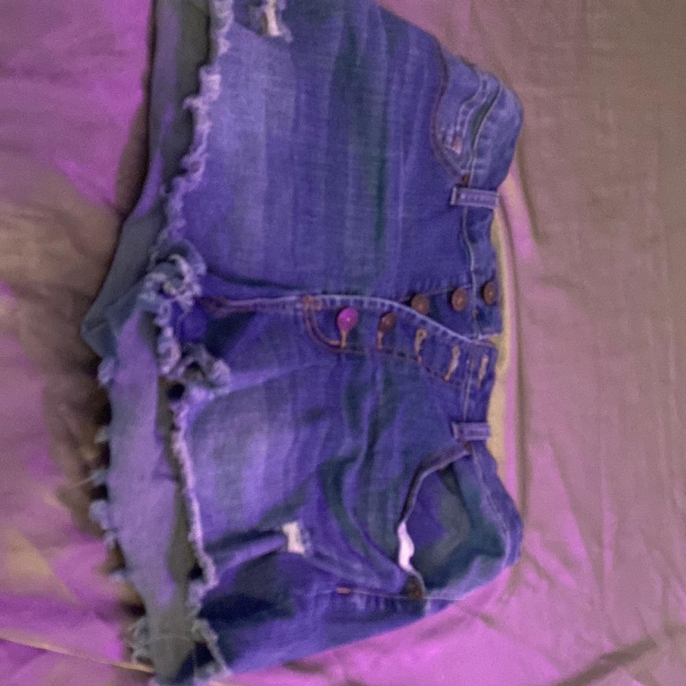 5 button jean shorts